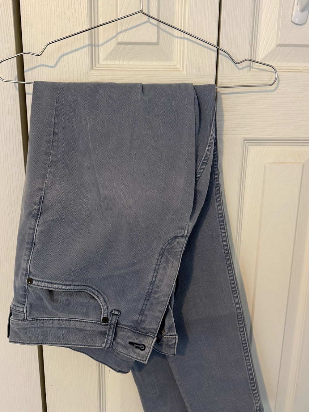 Men's Blue/Gray Casual Jeans - Slim Straight Fit